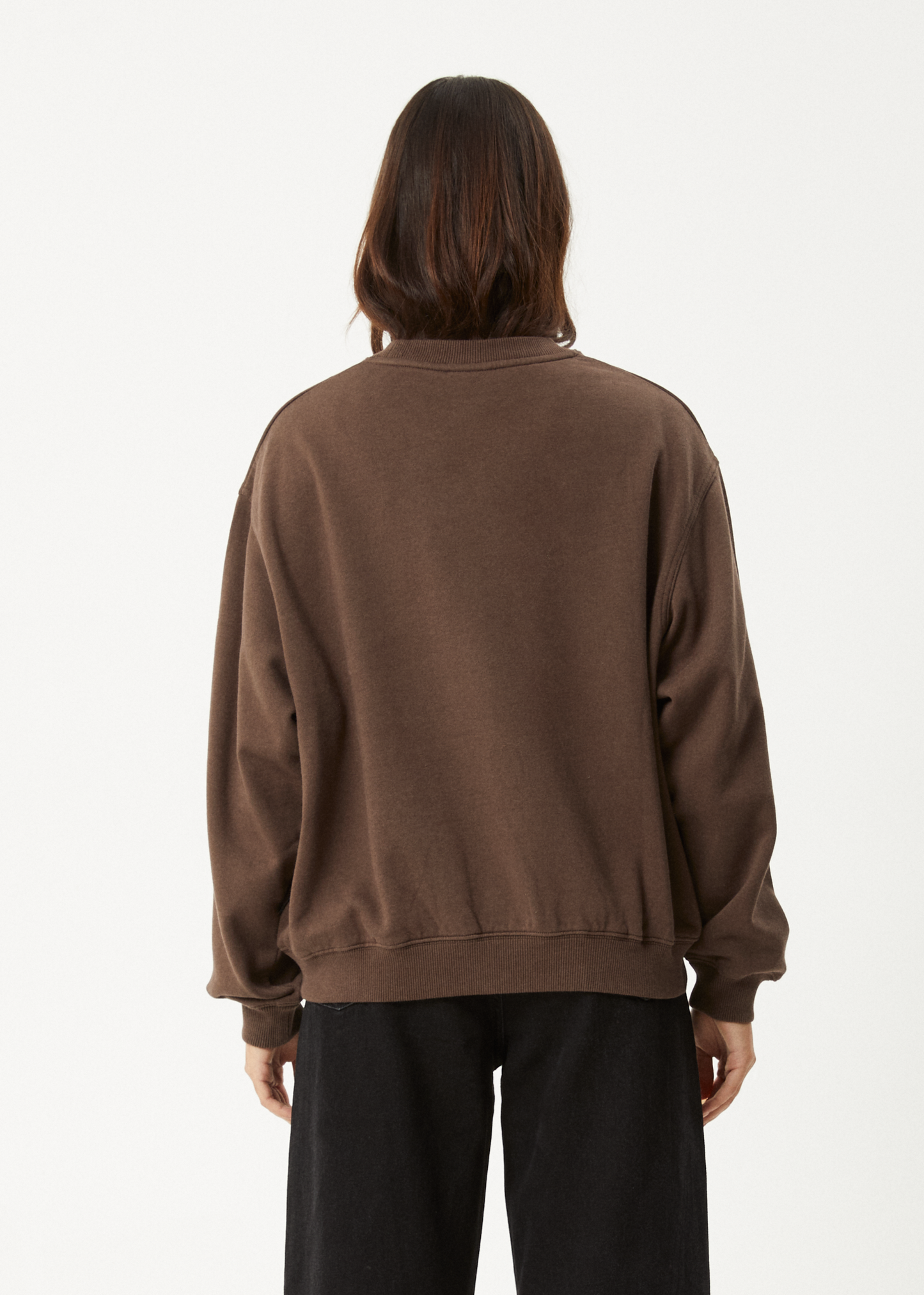 AFENDS Womens Mackie -  Crew Neck Jumper - Coffee