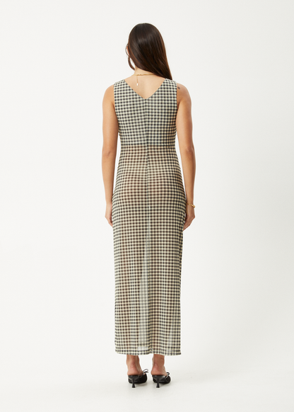 AFENDS Womens Gambet -  Sheer Maxi Dress - Black / Sand