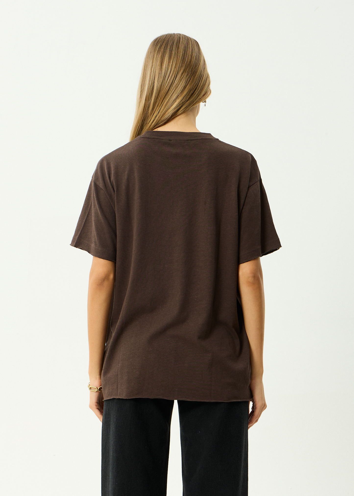 AFENDS Womens Dark Heaven - Oversized Tee - Coffee