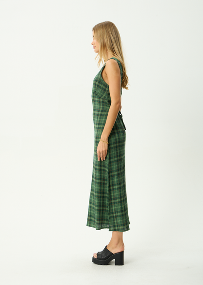AFENDS Womens Tully - Seersucker Maxi Dress - Lonnie Hunter Green