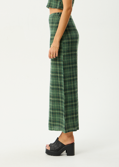 AFENDS Womens Lita - Seersucker Maxi Skirt - Lonnie Hunter Green