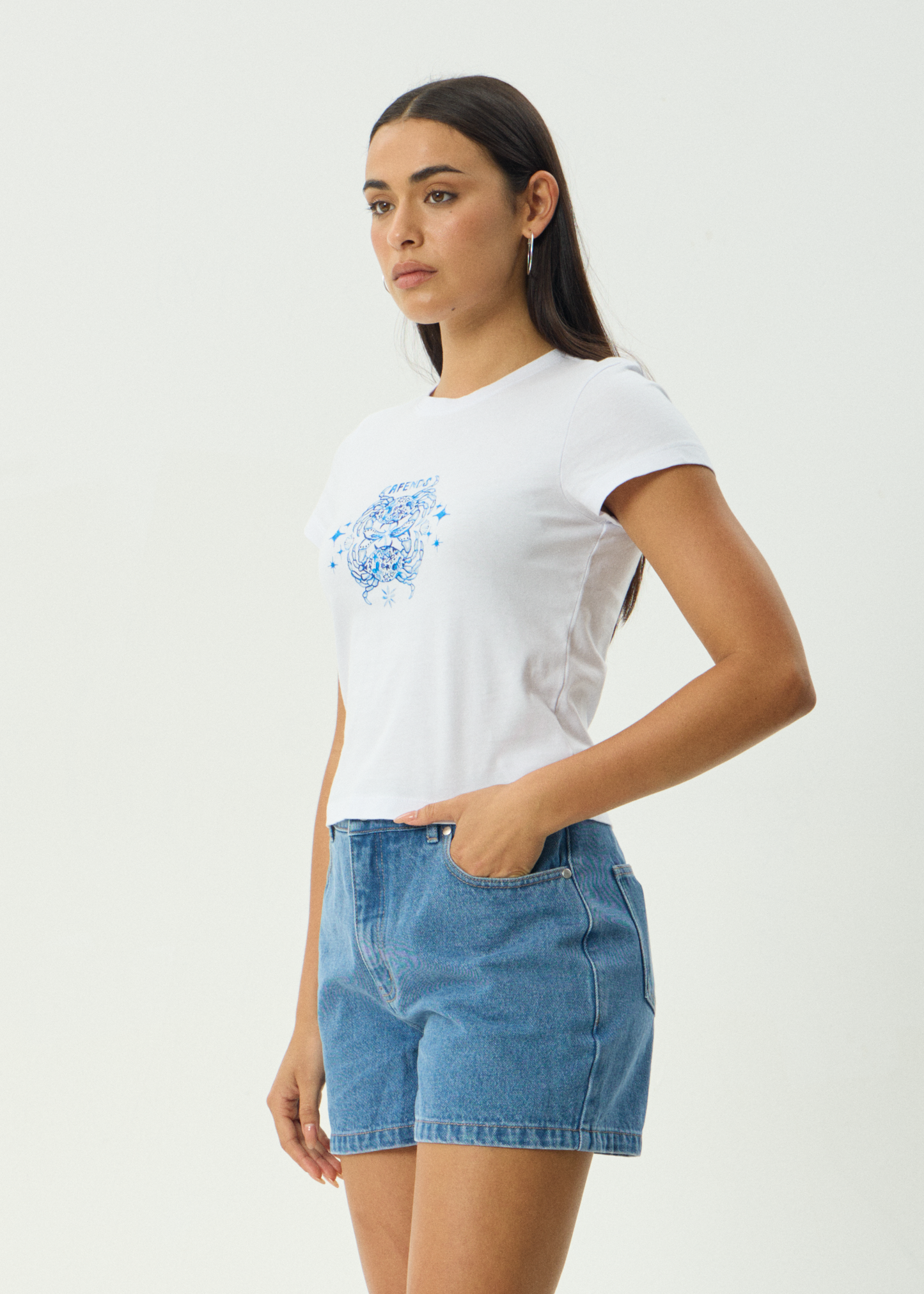 AFENDS Womens Tropic Of Cancer - Baby Tee - White