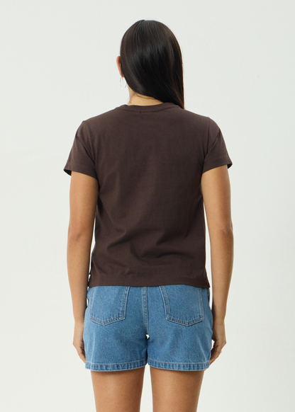 AFENDS Womens Sunnyflower - Regular Tee - Coffee