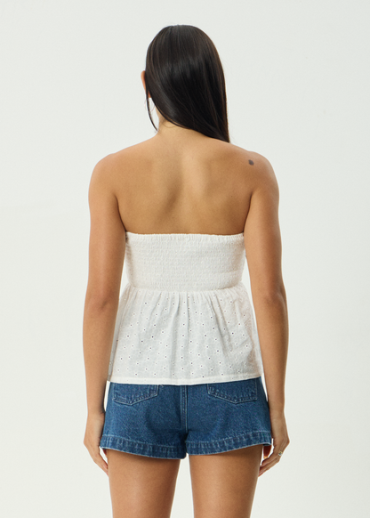 AFENDS Womens Kindred - Strapless Top - White