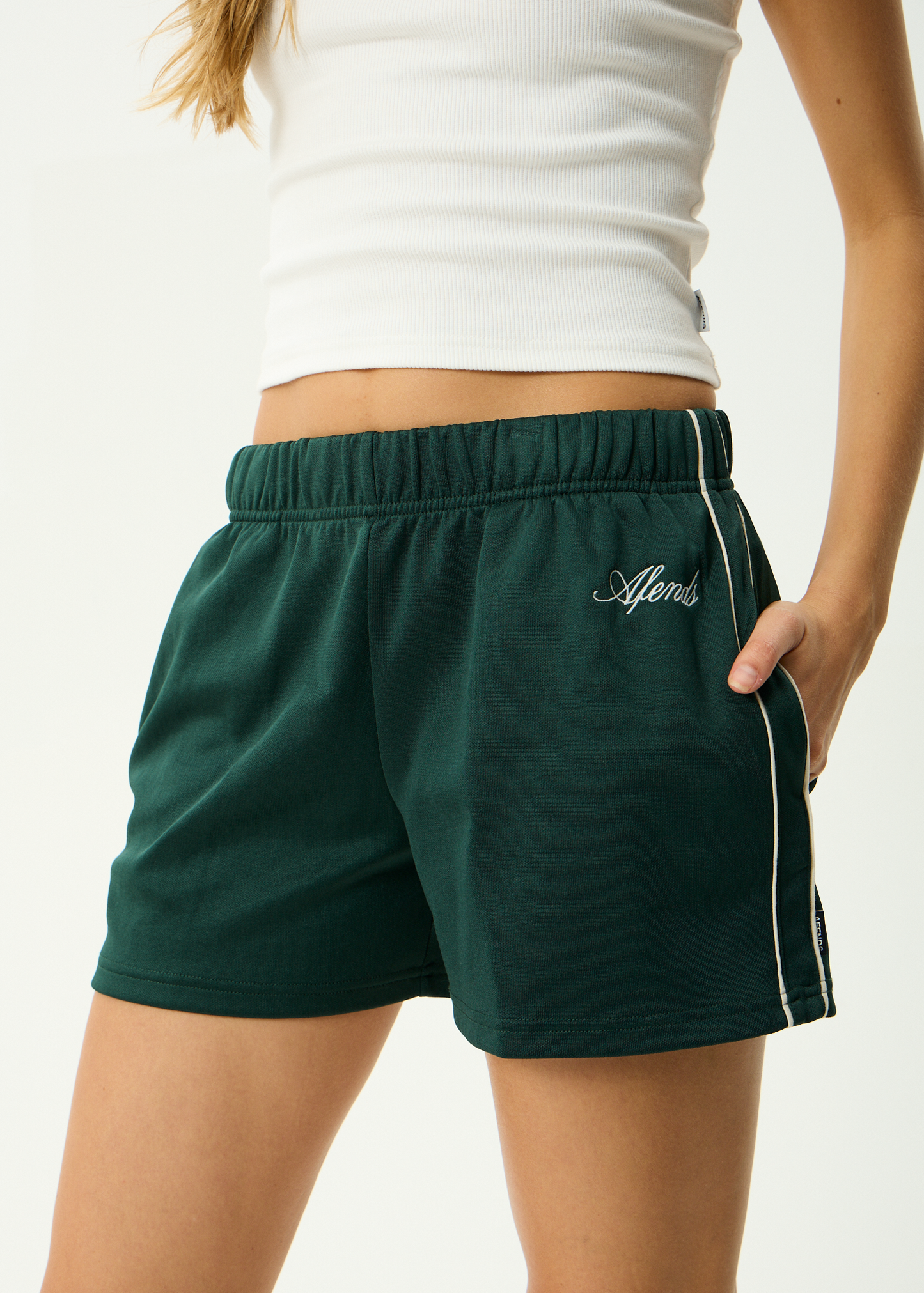 AFENDS Womens Avenue - Track Short - Pine