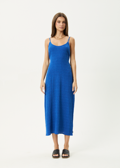 AFENDS Womens Rumi - Seersucker Maxi Dress - Marina