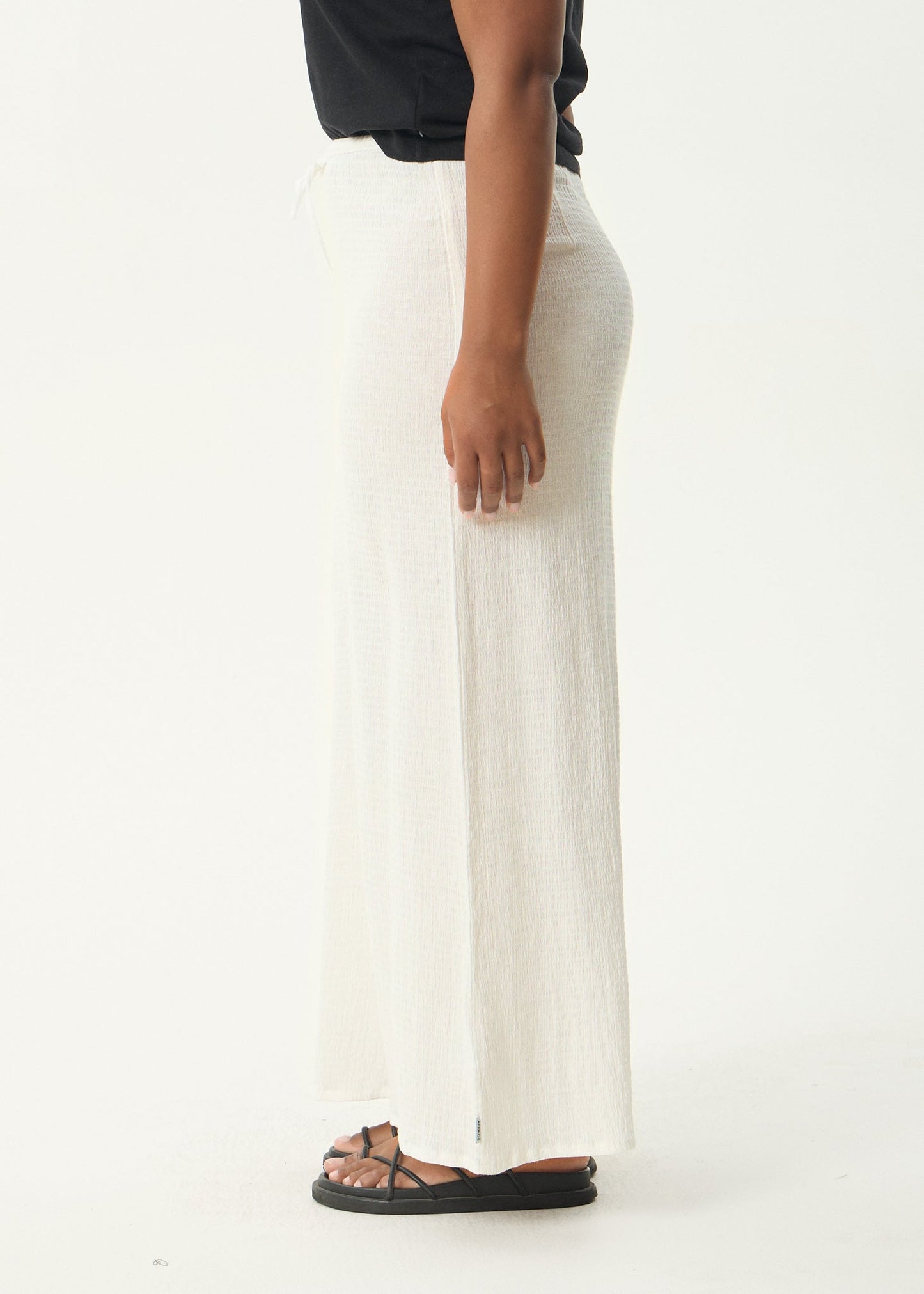 AFENDS Womens Frida - Seersucker Maxi Skirt - Off White