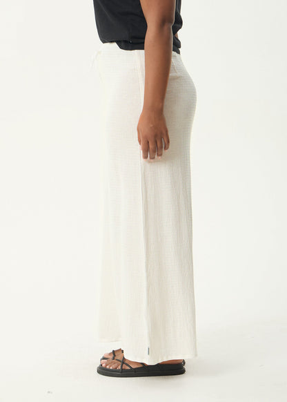 AFENDS Womens Frida - Seersucker Maxi Skirt - Off White