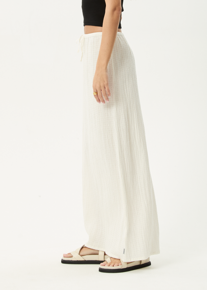 AFENDS Womens Frida - Seersucker Maxi Skirt - Off White