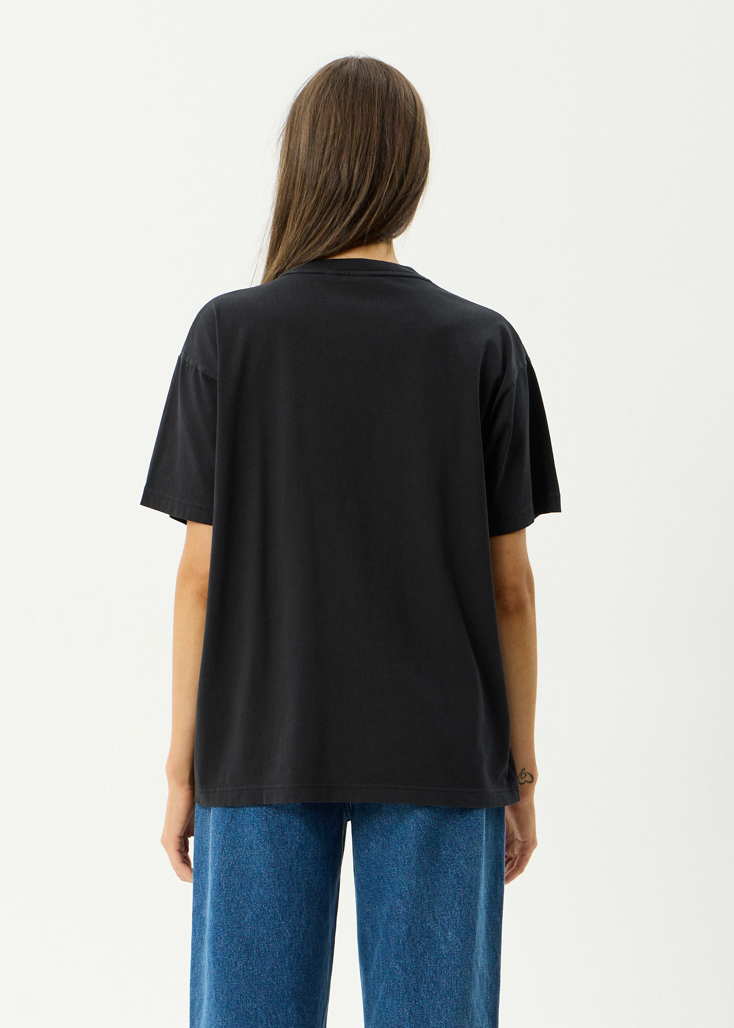 AFENDS Womens Sea Siren - Oversized Tee - Stone Black