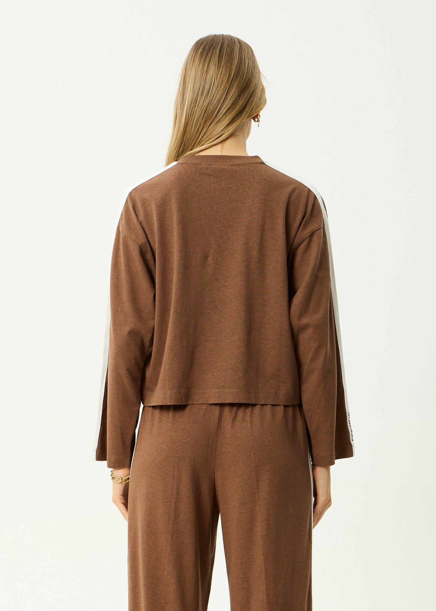 AFENDS Womens Marla -  Long Sleeve Tee - Cinnamon