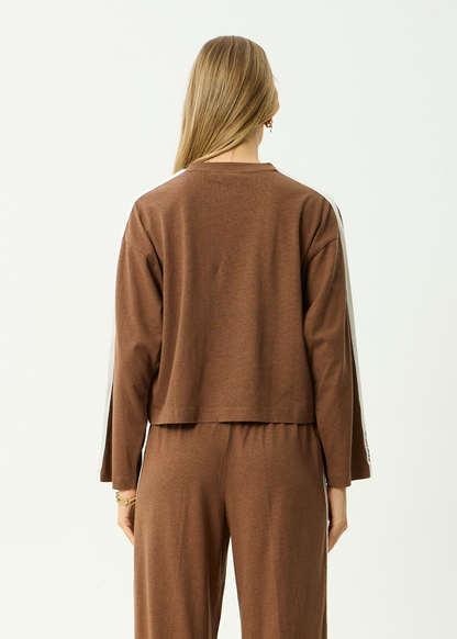 AFENDS Womens Marla -  Long Sleeve Tee - Cinnamon
