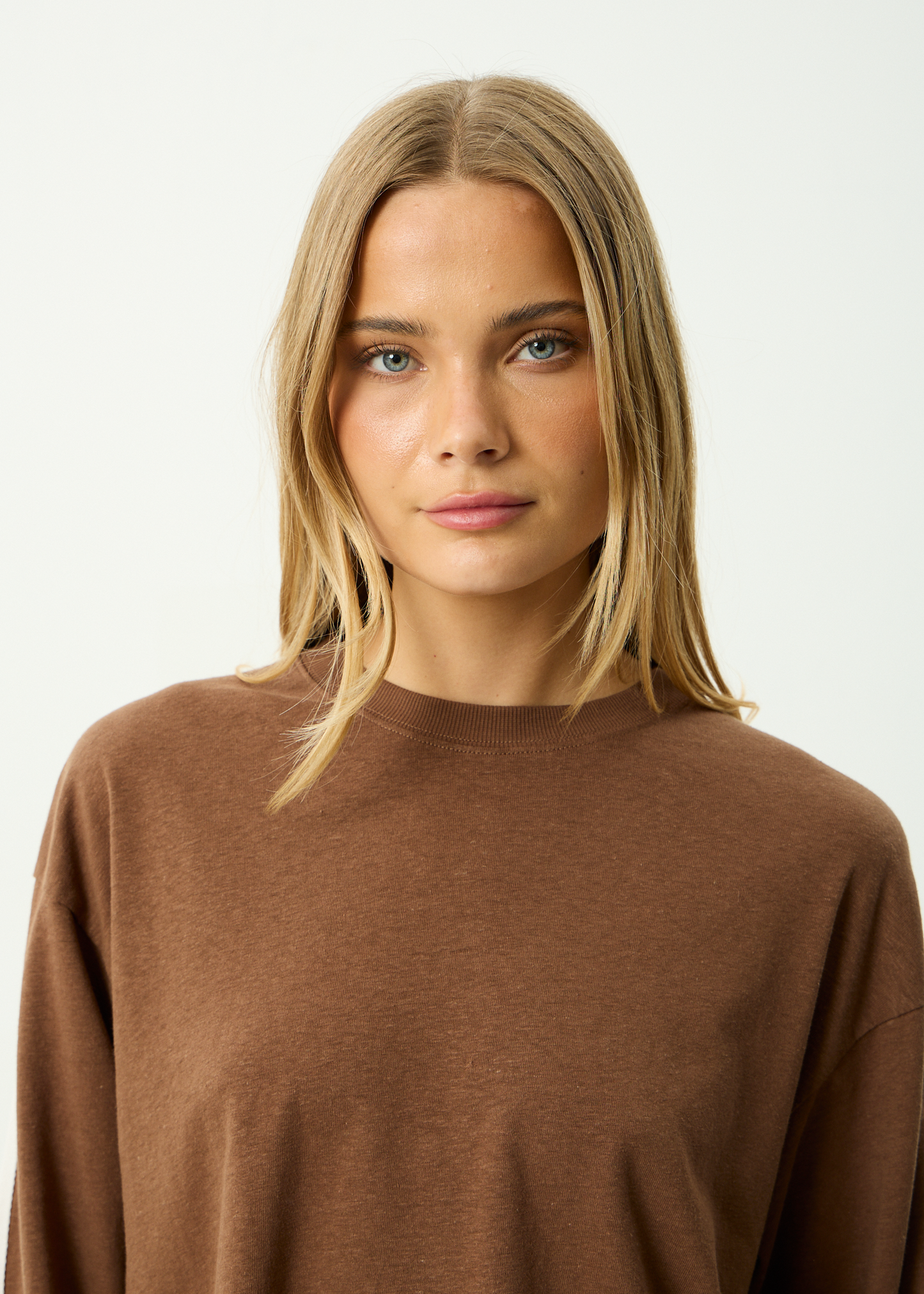 AFENDS Womens Marla -  Long Sleeve Tee - Cinnamon