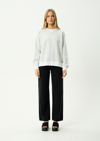 AFENDS Womens Dexter - Crew Neck - Grey Marle