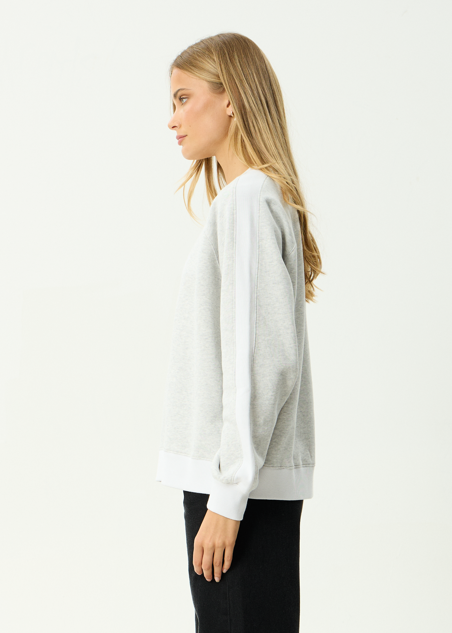 AFENDS Womens Dexter - Crew Neck - Grey Marle