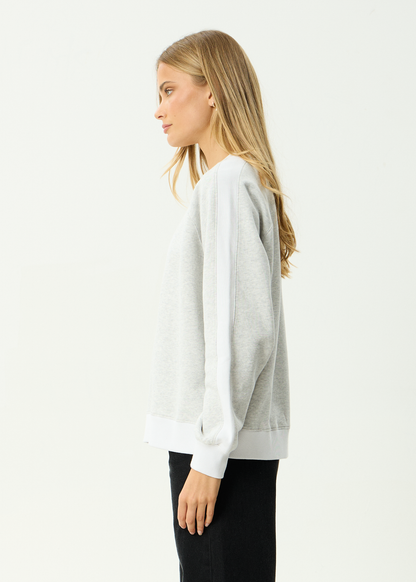AFENDS Womens Dexter - Crew Neck - Grey Marle