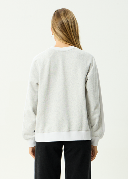 AFENDS Womens Dexter - Crew Neck - Grey Marle