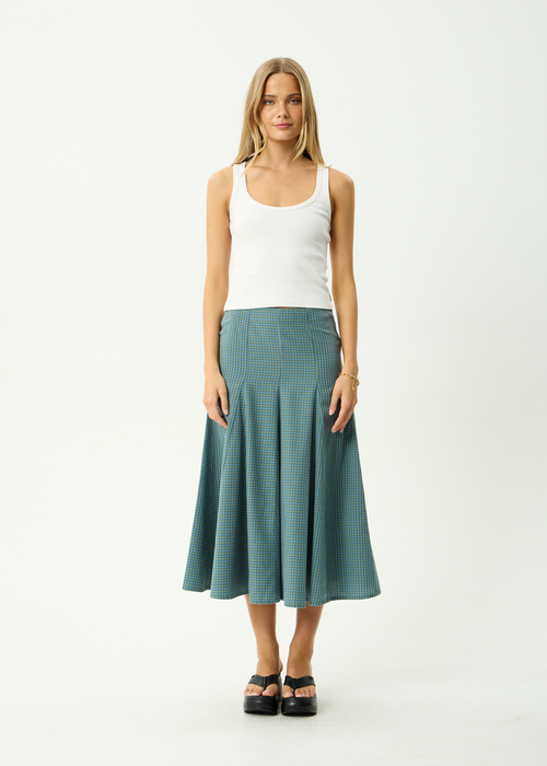 AFENDS Womens Voyager - Midi Skirt - Deep Olive Voyager