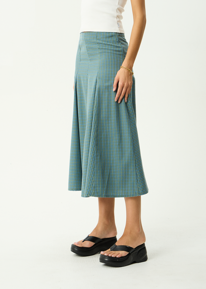 AFENDS Womens Voyager - Midi Skirt - Deep Olive Voyager