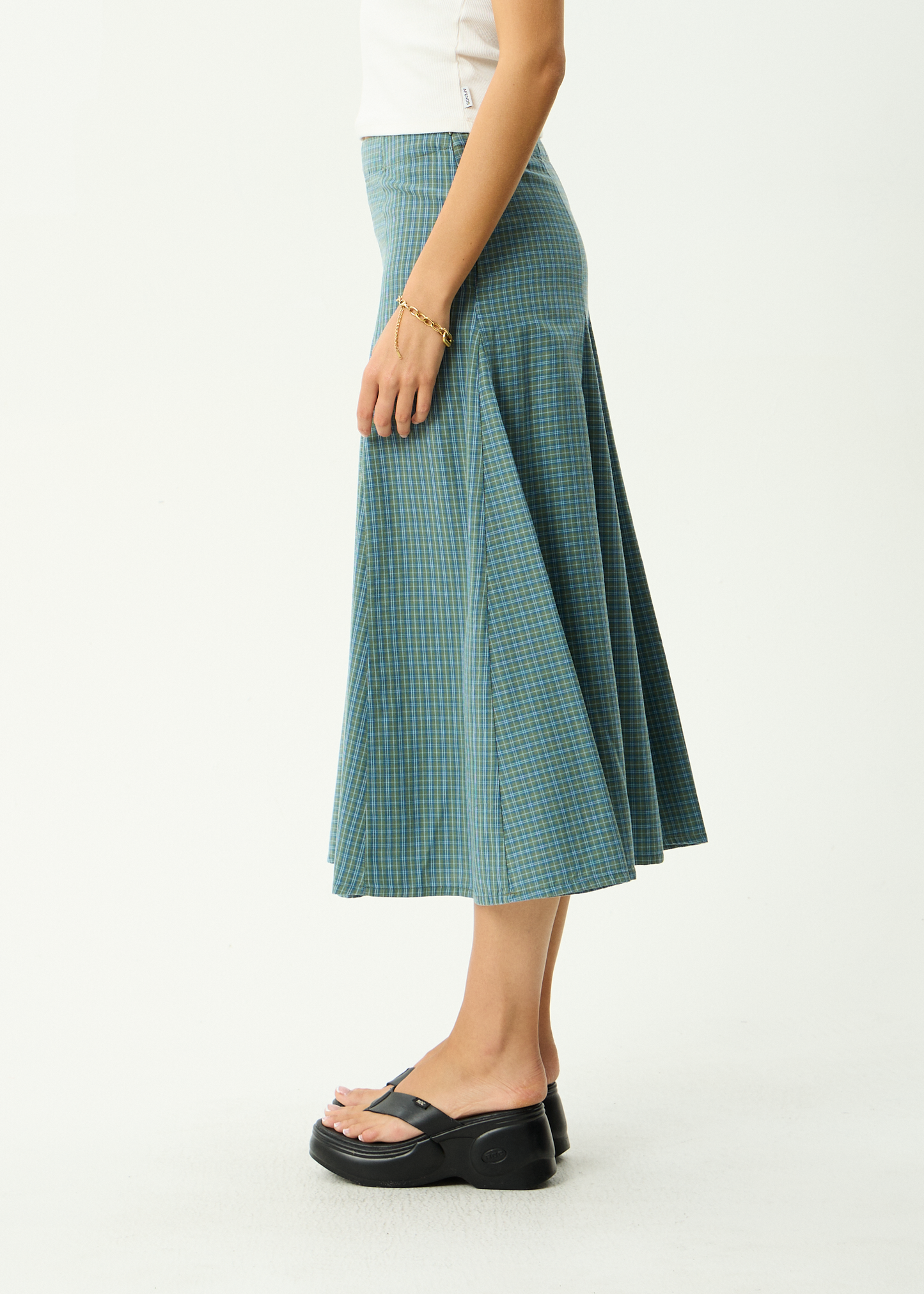 AFENDS Womens Voyager - Midi Skirt - Deep Olive Voyager