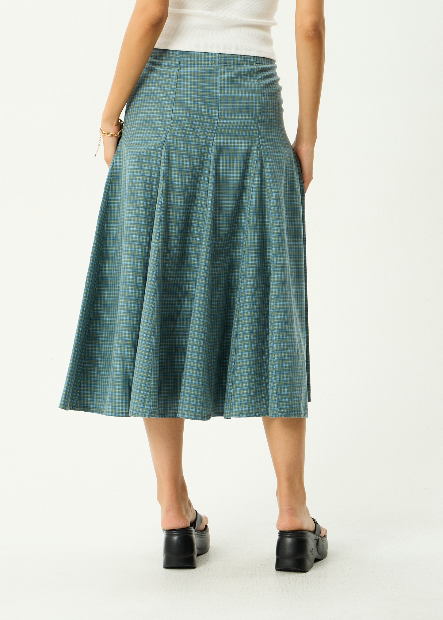 AFENDS Womens Voyager - Midi Skirt - Deep Olive Voyager