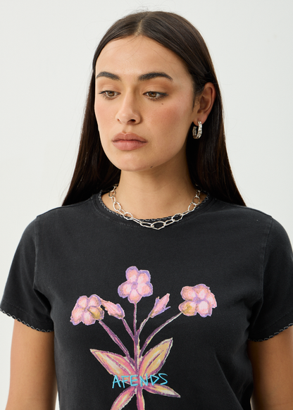 AFENDS Womens Briar - Regular Tee - Stone Black