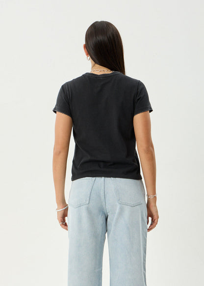AFENDS Womens Briar - Regular Tee - Stone Black