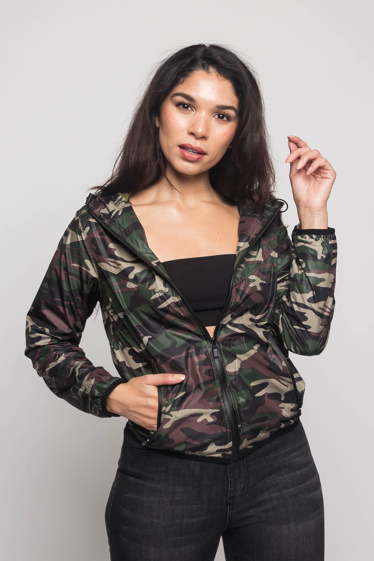 Camo Windbreaker Jacket