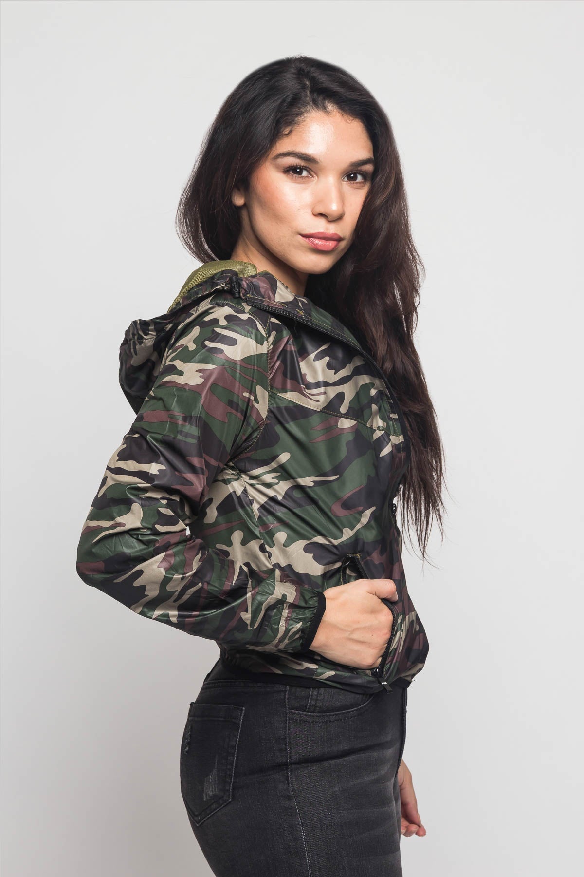 Camo Windbreaker Jacket