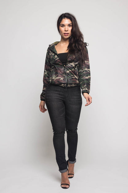 Camo Windbreaker Jacket