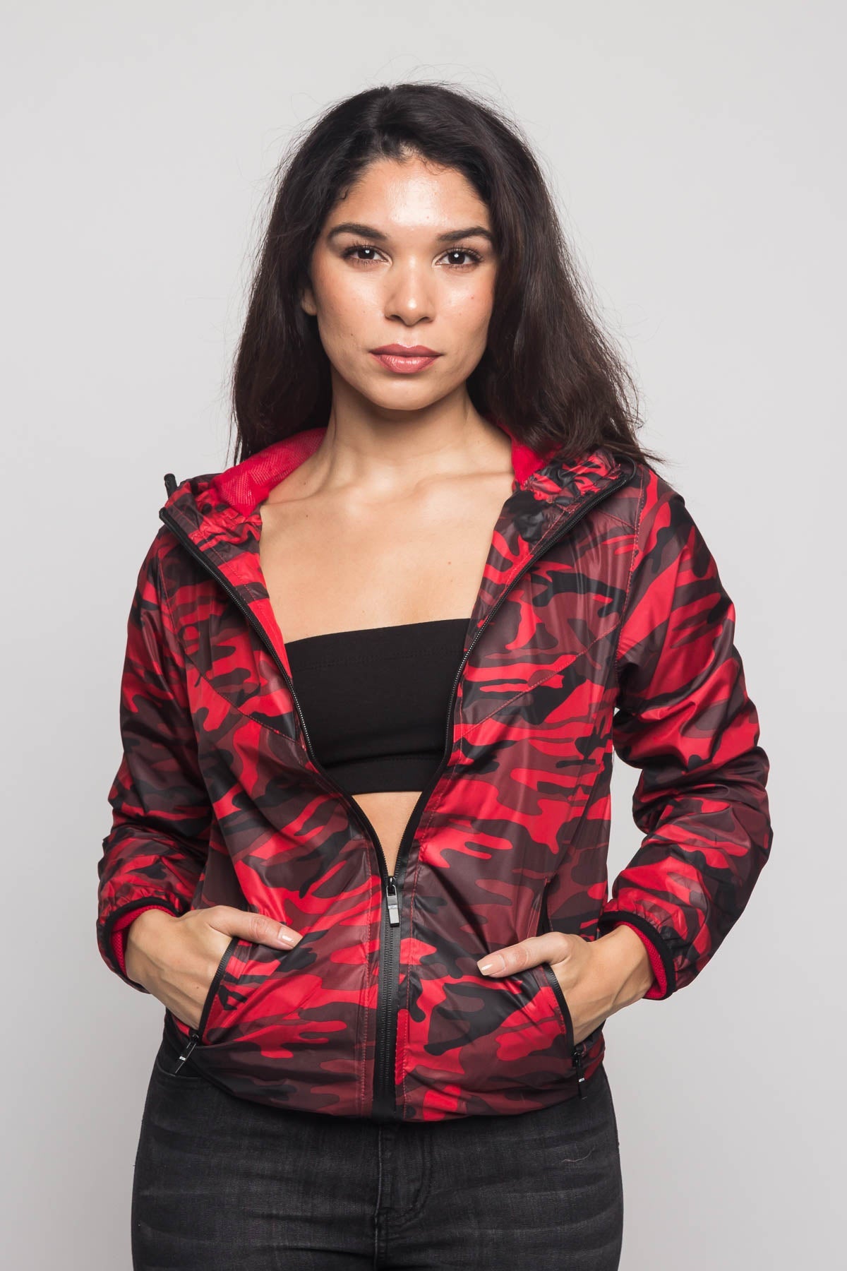 Camo Windbreaker Jacket