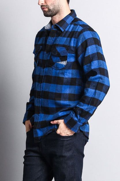 Men's Long Sleeve Woven Flannel Shirt