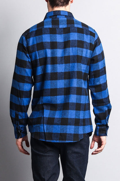 Men's Long Sleeve Woven Flannel Shirt