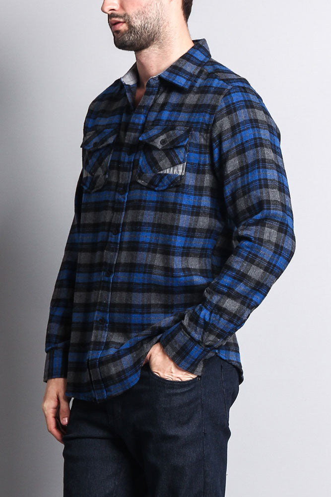 Men's Long Sleeve Woven Flannel Shirt