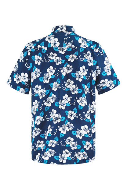 Men's Floral Print Button Down Short Sleeve Shirts