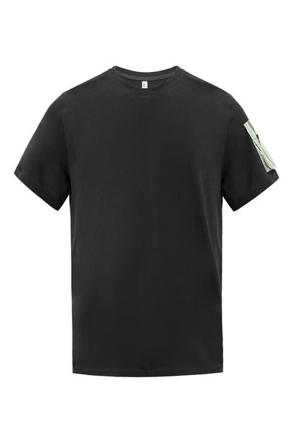 Men's Essential Sleeve Zipper Pocket Cotton T-Shirt