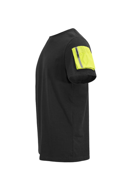 Men's Essential Sleeve Zipper Pocket Cotton T-Shirt