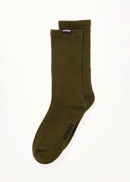 AFENDS Mens Everyday - Socks One Pack - Military
