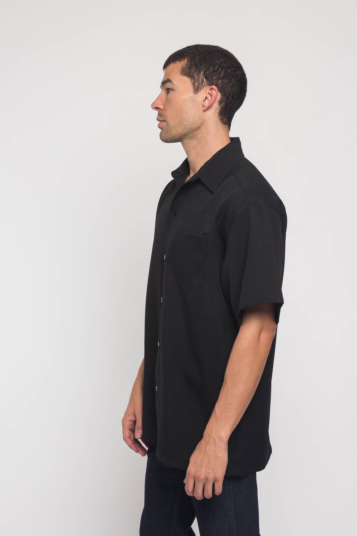 Western Casual Solid Short Sleeve Button Up Shirt