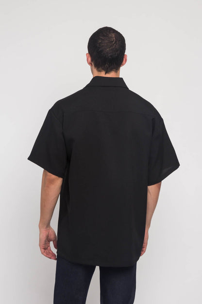 Western Casual Solid Short Sleeve Button Up Shirt