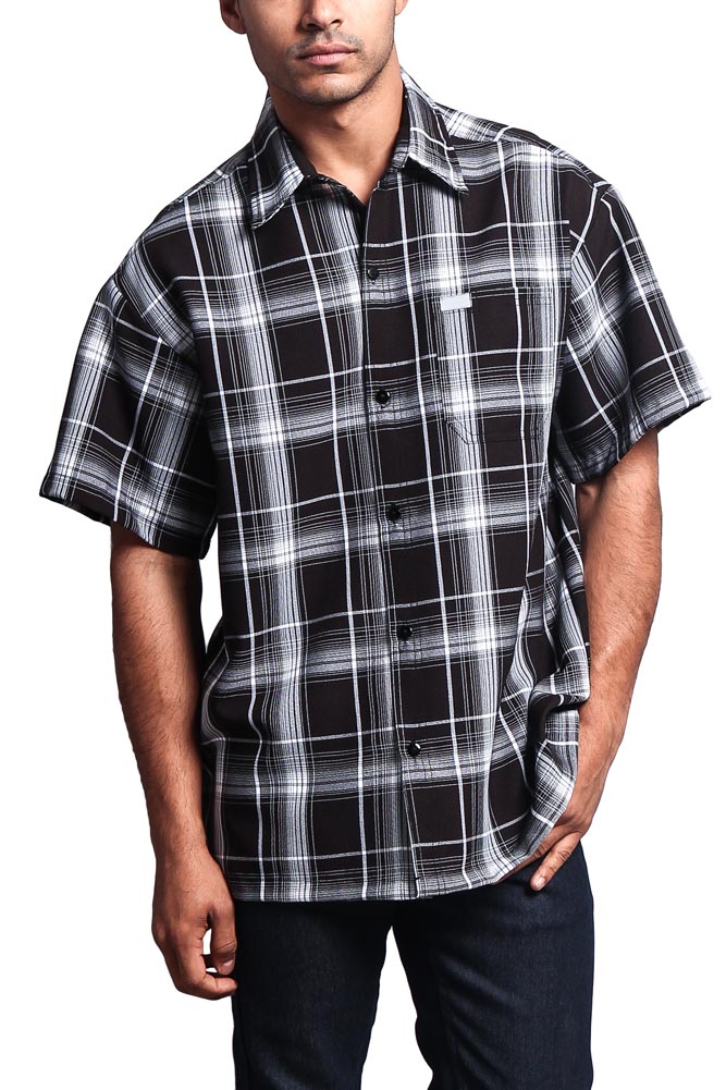 Western Casual Plaid Short Sleeve Button Up Shirt