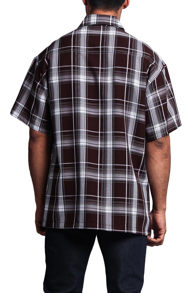Western Casual Plaid Short Sleeve Button Up Shirt