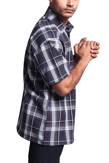Western Casual Plaid Short Sleeve Button Up Shirt