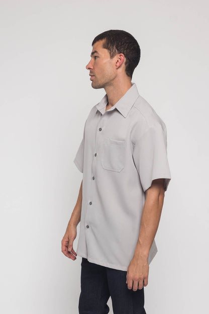 Western Casual Solid Short Sleeve Button Up Shirt