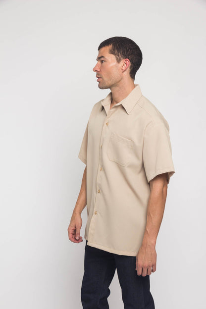 Western Casual Solid Short Sleeve Button Up Shirt