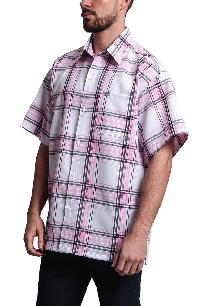 Western Casual Plaid Short Sleeve Button Up Shirt