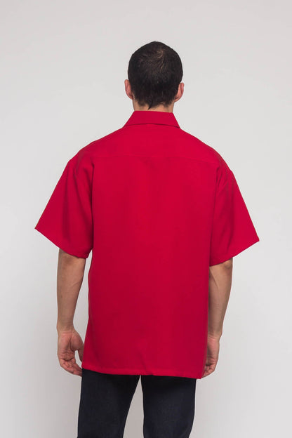 Western Casual Solid Short Sleeve Button Up Shirt