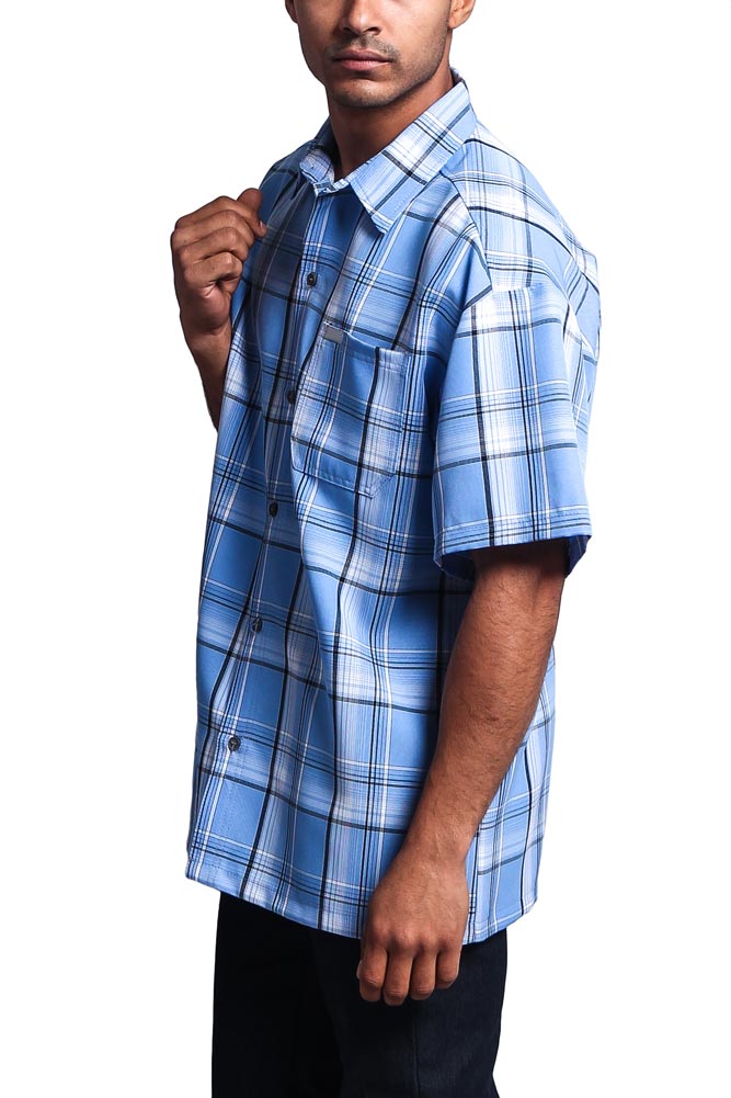Western Casual Plaid Short Sleeve Button Up Shirt