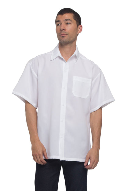 Western Casual Solid Short Sleeve Button Up Shirt