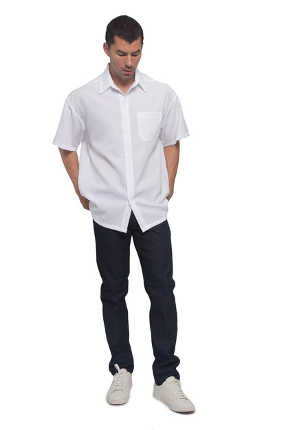 Western Casual Solid Short Sleeve Button Up Shirt